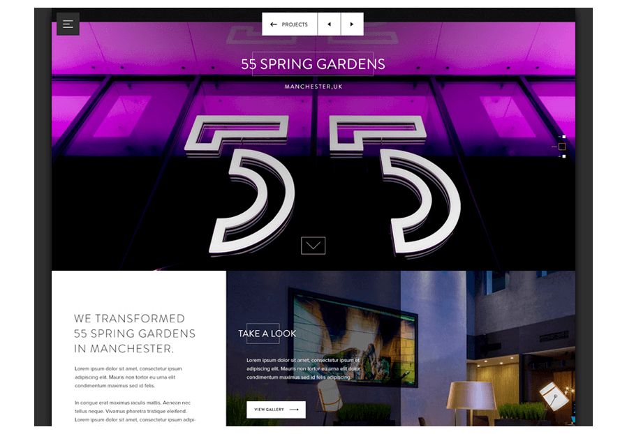 Quwanterivino created the website for construction company ARCO to present their services